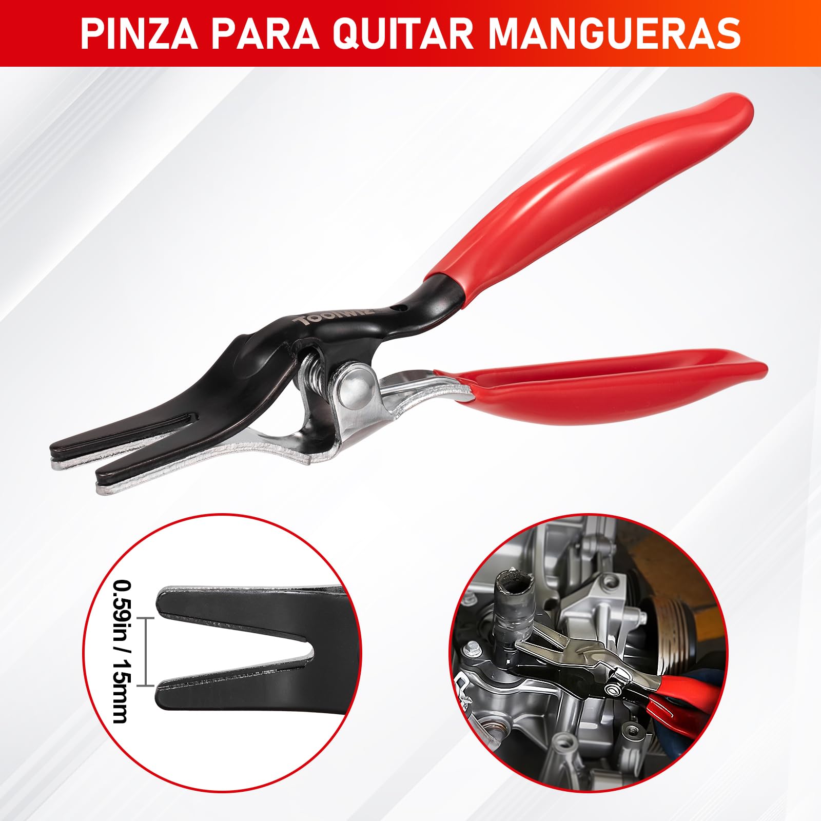 Toolwiz Juego de 6 alicates de línea de combustible, alicates de abrazadera de manguera, herramienta de extracción de panel, alicates de extracción de manguera, alicates de pasador de empuje de 30