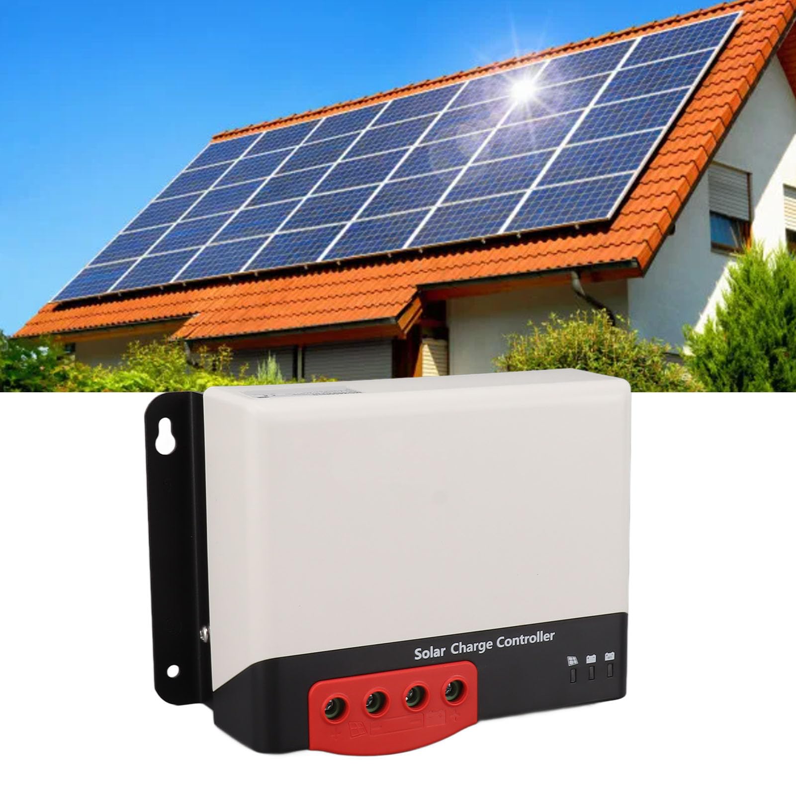 Kontroler ładowania Słonecznego 50A MPPT, Regulator Panelu Słonecznego 12 V 24 V ze Stopu Aluminium ze Wskaźnikami LED, Wejście 100 , do Akumulatorów Litowych i Kwasowych RV Marine Off Grid