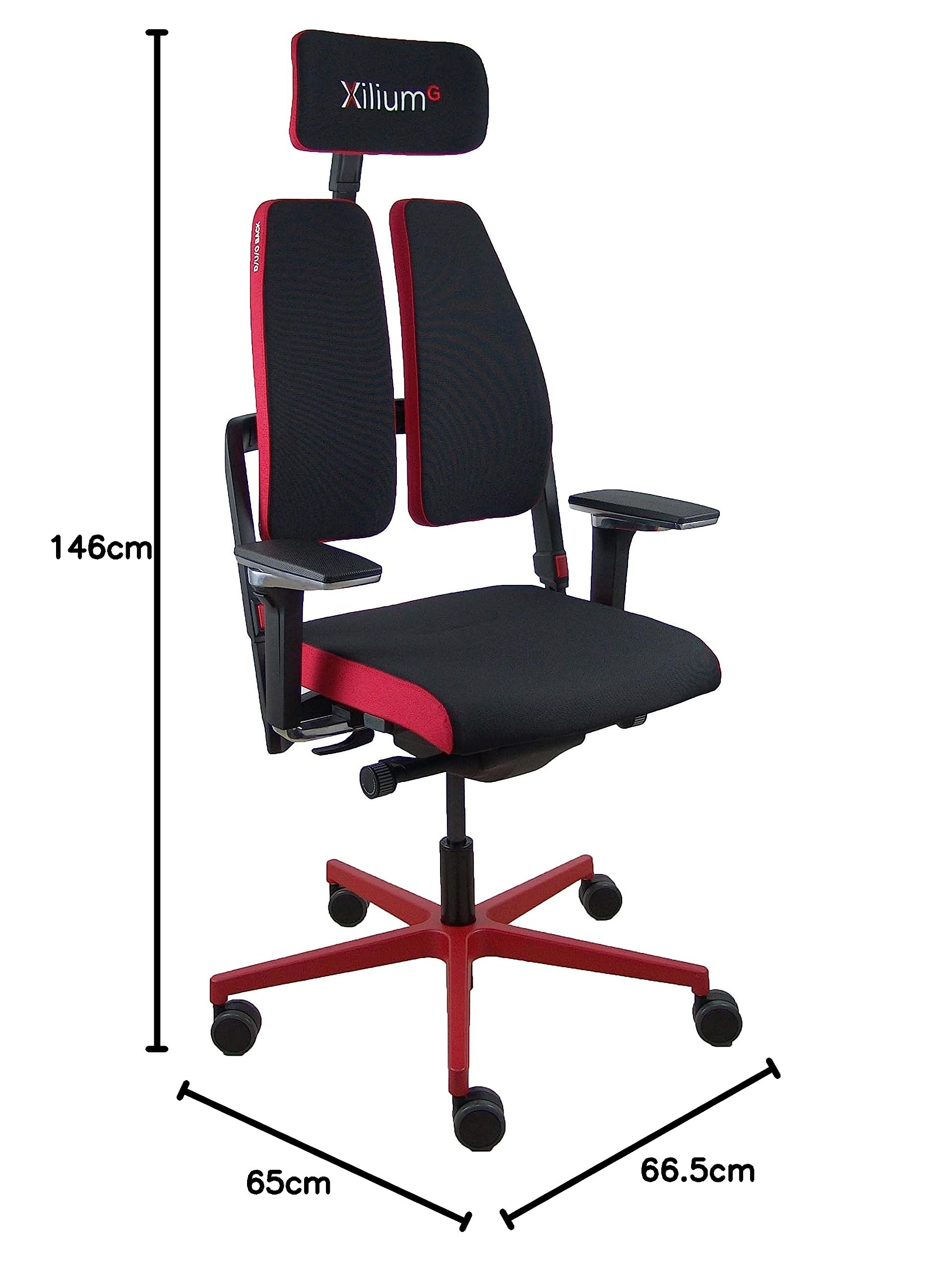 Piqueras y Crespo Xilium G Gaming Stuhl, Aluminium, rot, Grande