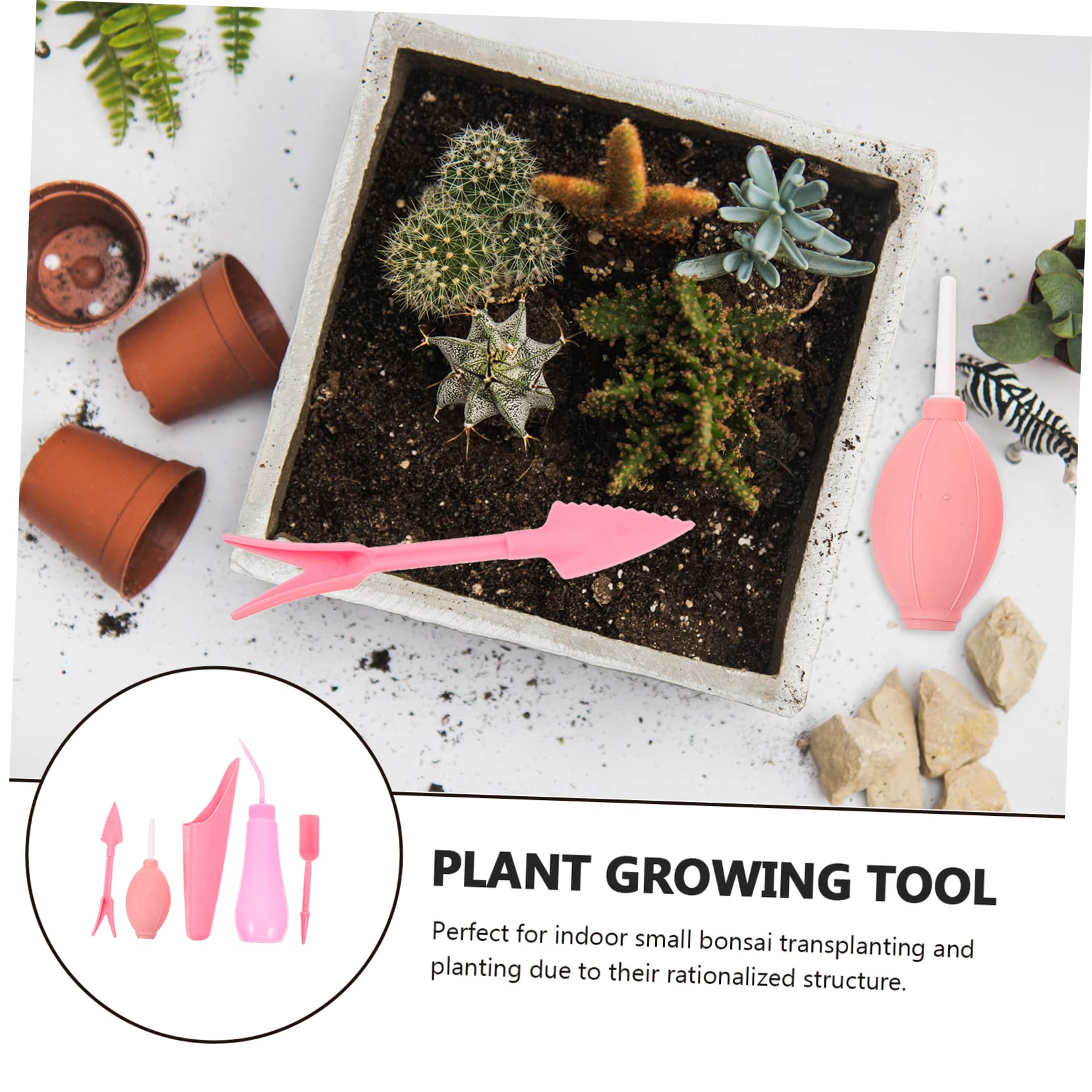 GANAZONO 5 Set Set di Attrezzi da Giardino Cesoie Strumento per Piantare Il Giardino Kit per Bambini Strumento Manuale Succulento Widger Distributore PVC Bambino Mini Vestiti per Bambini