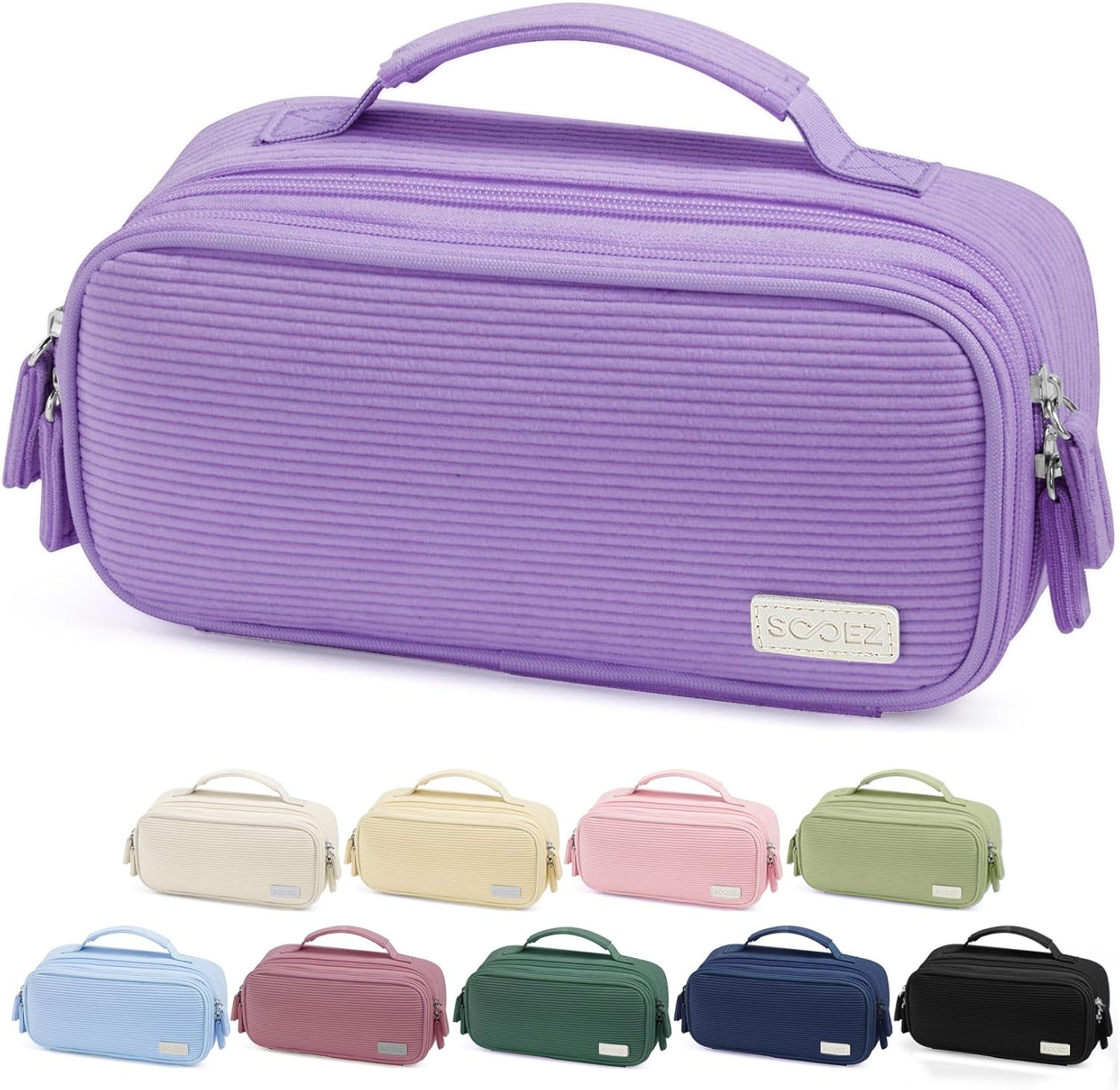 Pencil Case Corduroy Fabric School Binder