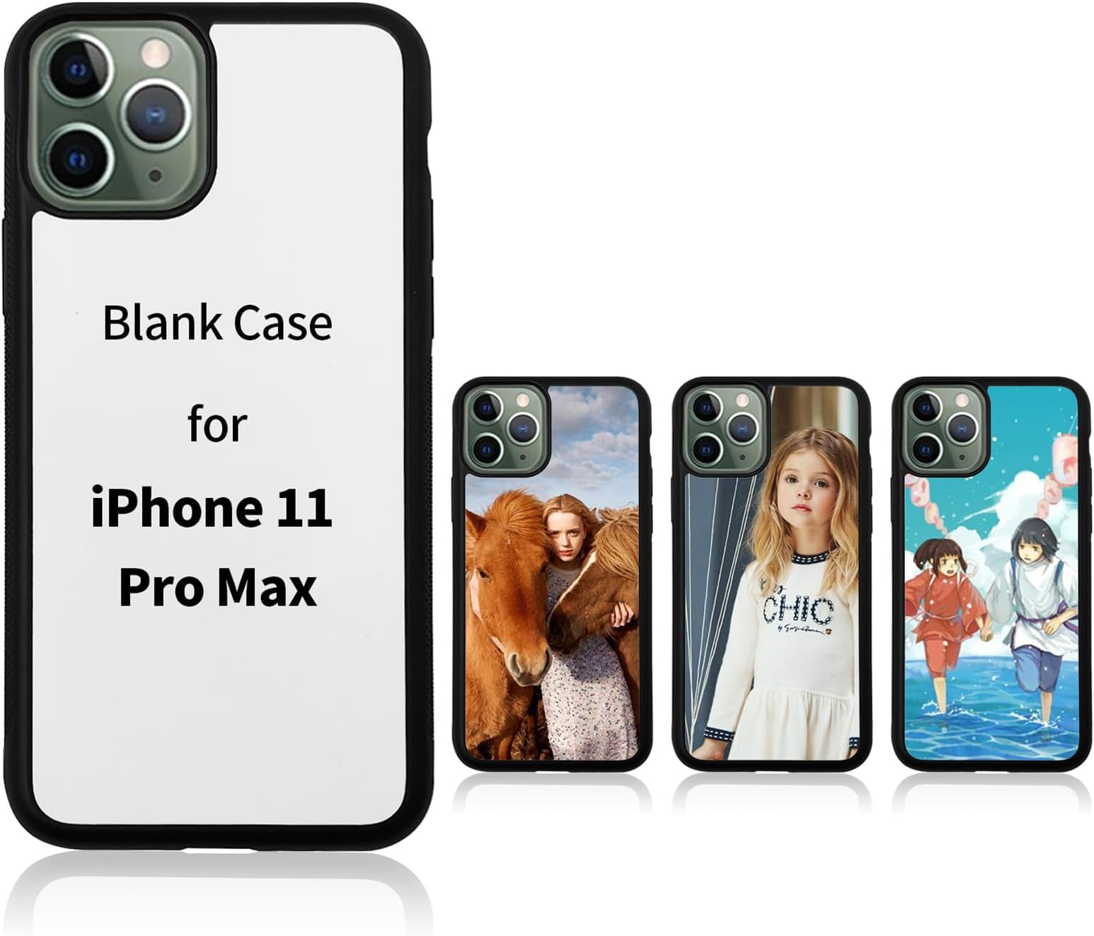 5PCS Sublimation Blanks Phone Cases Covers for iPhone 11 Pro max, Soft Rubber Protective Shockproof Case Anti-Slip Printable DIY iPhone 11 Pro max(6.5 inch)