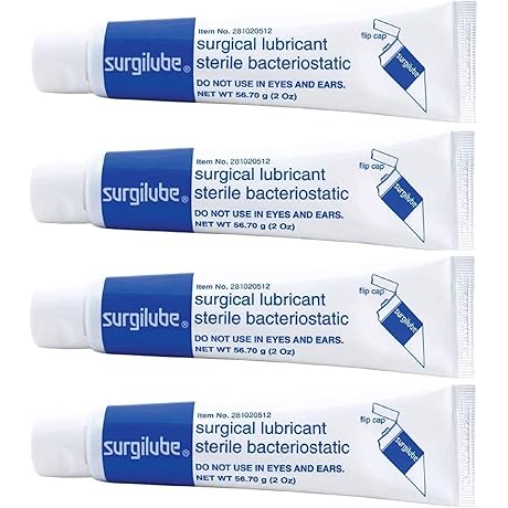 Surgilube Lubricating Jelly 2oz, Safe for Catheter Use and Medical Procedures - 4 Pack
