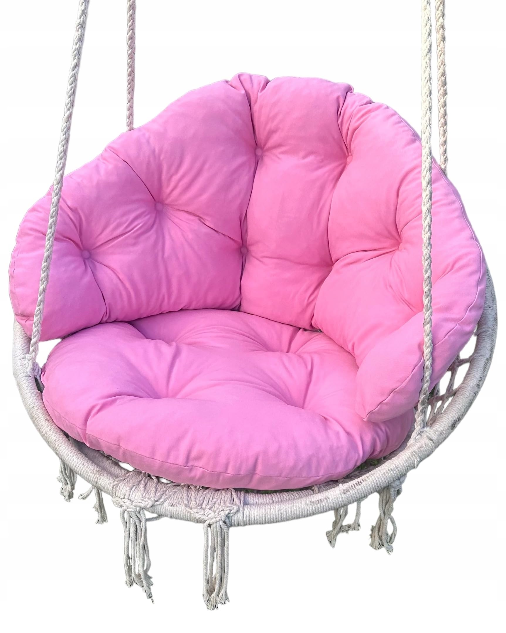 Cojín para un nido de cigüeña, cojín para columpio colgante, color rosa