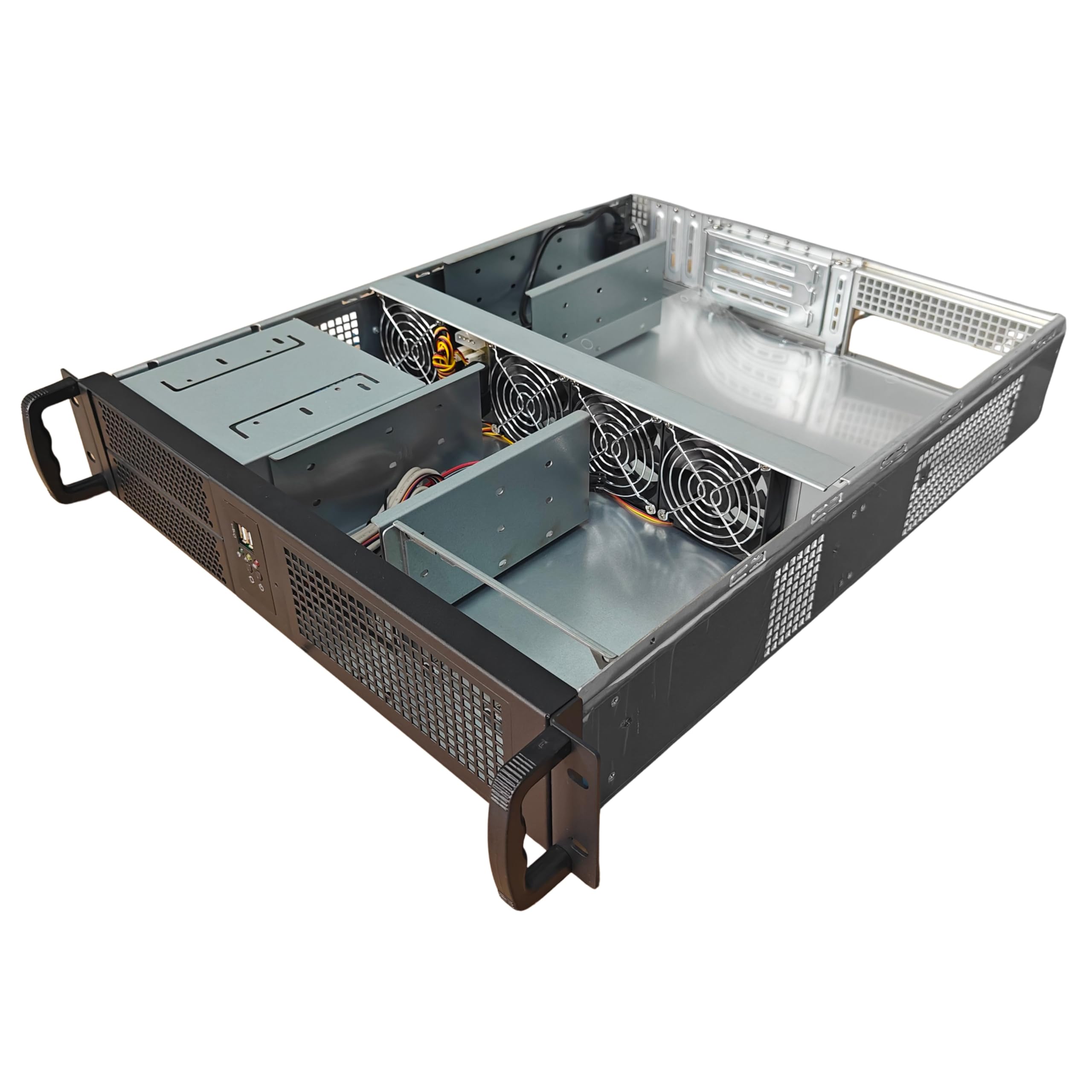 Techly 304000 Chassis Industriale da Rack 19" 2U Nero Nero