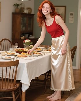 Mepase 3 Pcs Women's Half Slip Long Slip for Women Under Dress