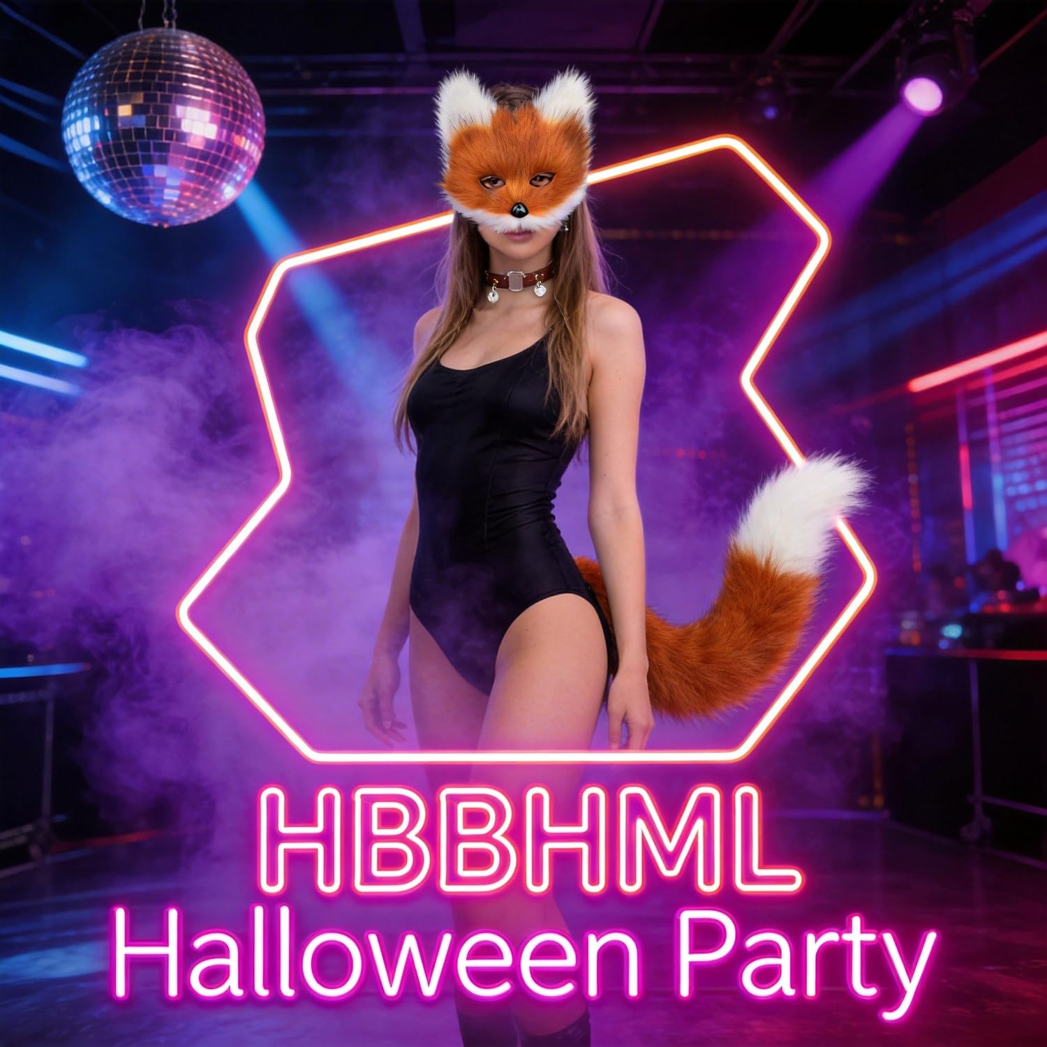 Fuchs Kostüm Set, Fuchs Maske, Fuchs Therian Mask für Jugendliche und Erwachsene, Plüsch Fuchs Maske mit Tail Handschuhe, Tier Cosplay für Halloween, Party Cosplay, Weihnachten, Karnevalspartys