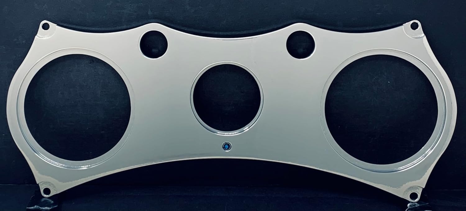 Dolphin Gauges 1964 1965 Chevelle 3 Gauge Dash Panel Insert Powder Coated Chrome