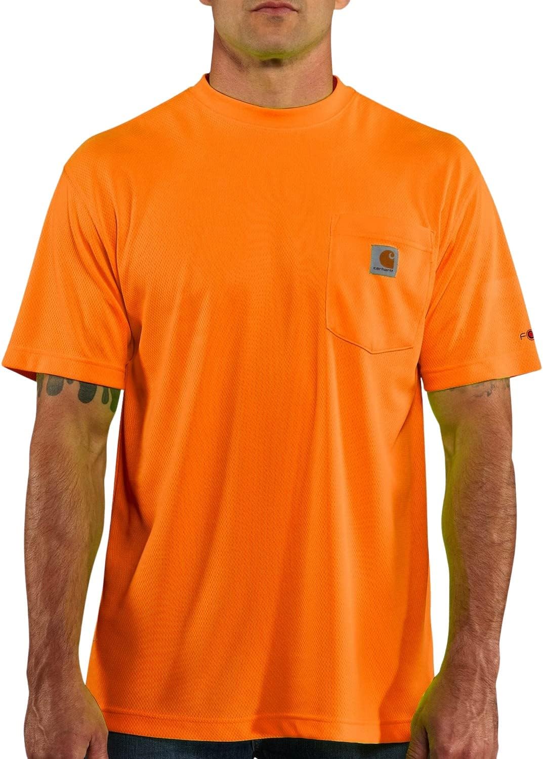 Carhartt Men's Force Relaxed Color Enhanced T-Shirt, Brite Orange, 3X-Large