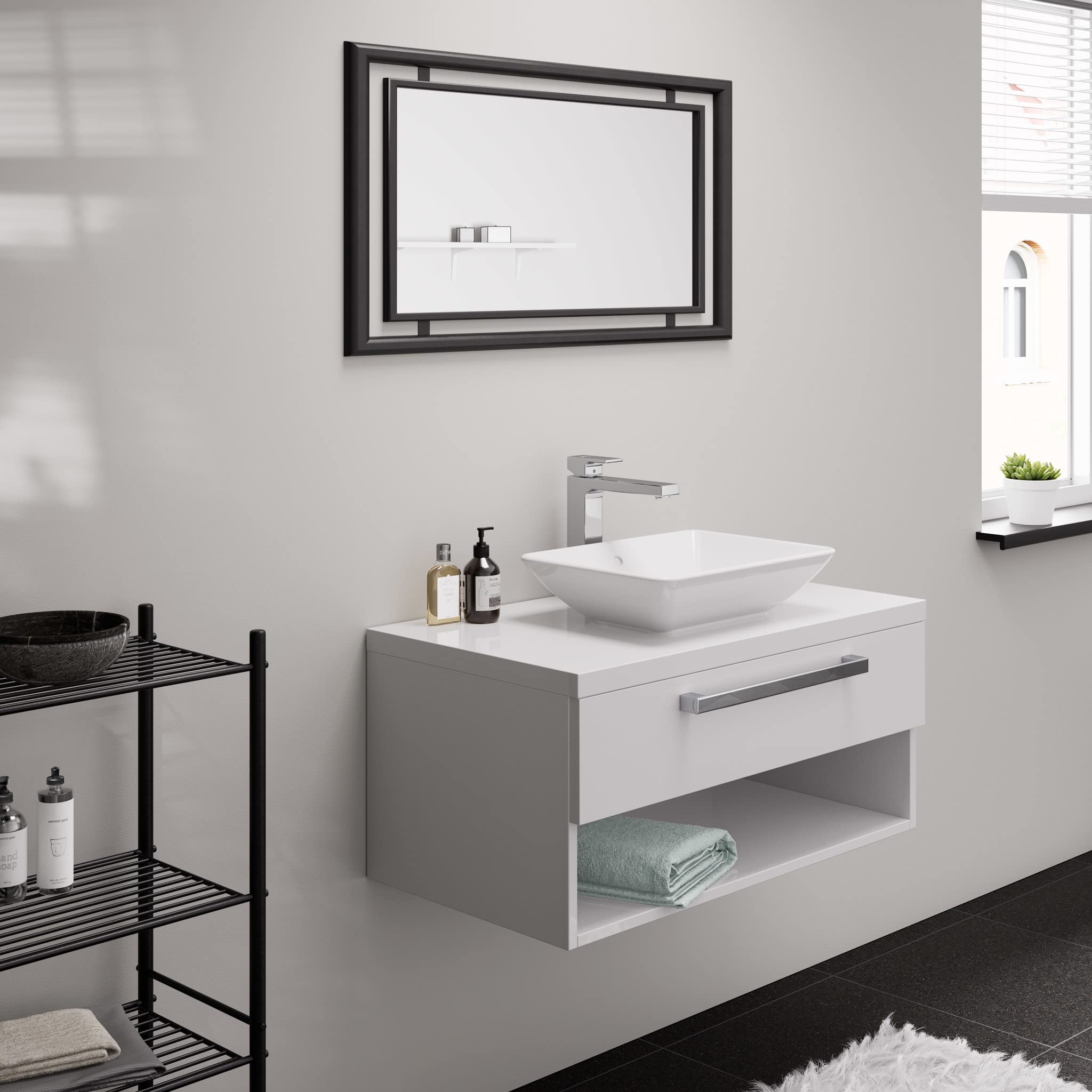 hansgrohe Vernis Shapre - grifo lavabo sin desagüe, grifo monomando lavabo, altura del caño 190 mm, ahorro de agua (EcoSmart), cromo, 71591000