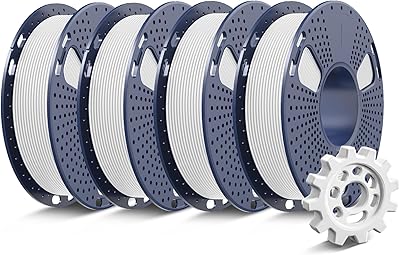 30 – SUNLU PETG 3D Printer Filament Bundle, 0.25kg Each Spool, Total 1kg, Mini Spool, High Speed PETG 1.75mm, 4 Packs, White*4