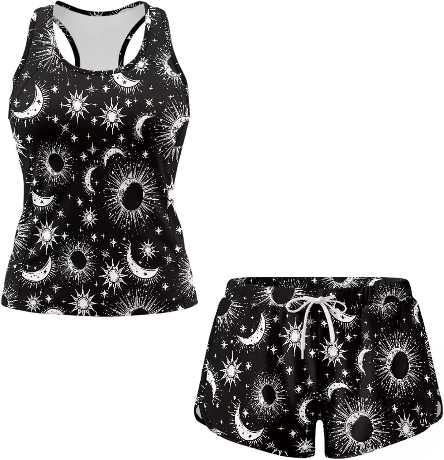 Ystardream Tankini Swimsuits for Women Plus Size Bathing Suits Tummy Control Two Piece Tank Top with Boyshorts
