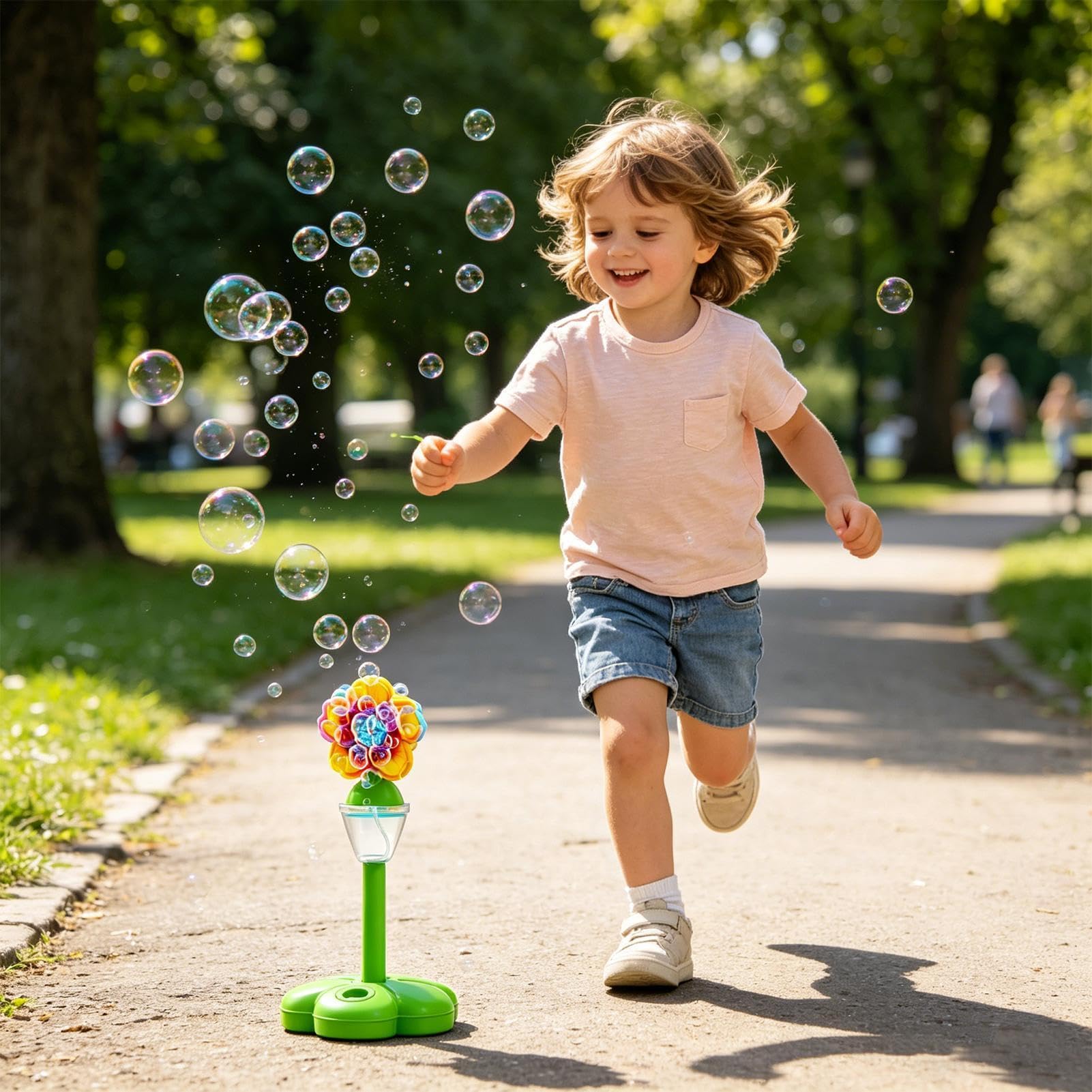 Macchina delle Bolle per Bambini Giocattolo da Esterno Ricaricabile con | Soffiatore Automatico Di Bolle Da Esterno Giocattolo Per Bambini Per Feste Matrimoni Giochi Estivi Giar