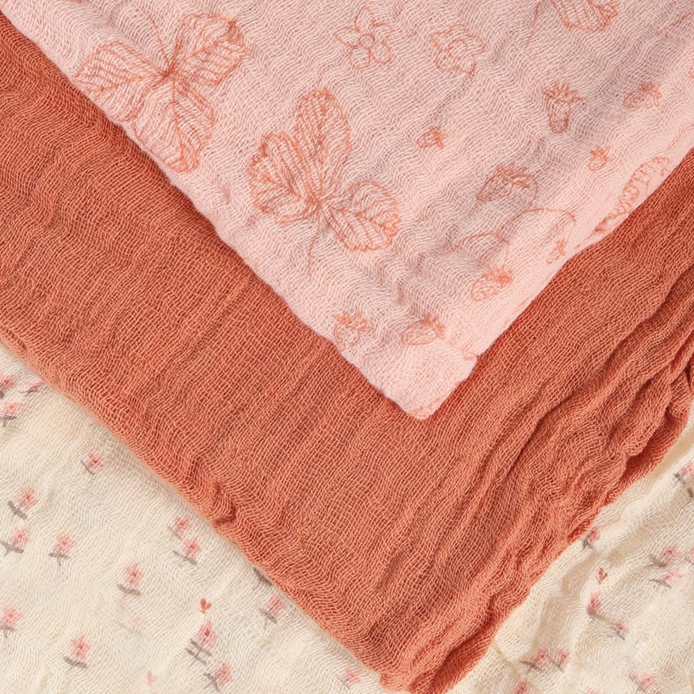 Pippi Pack de 6 paños orgánicos para vómitos en diferentes colores.
