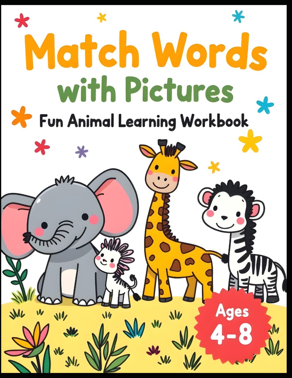 “Match Words with Pictures”: “Fun Animal Learning Workbook”