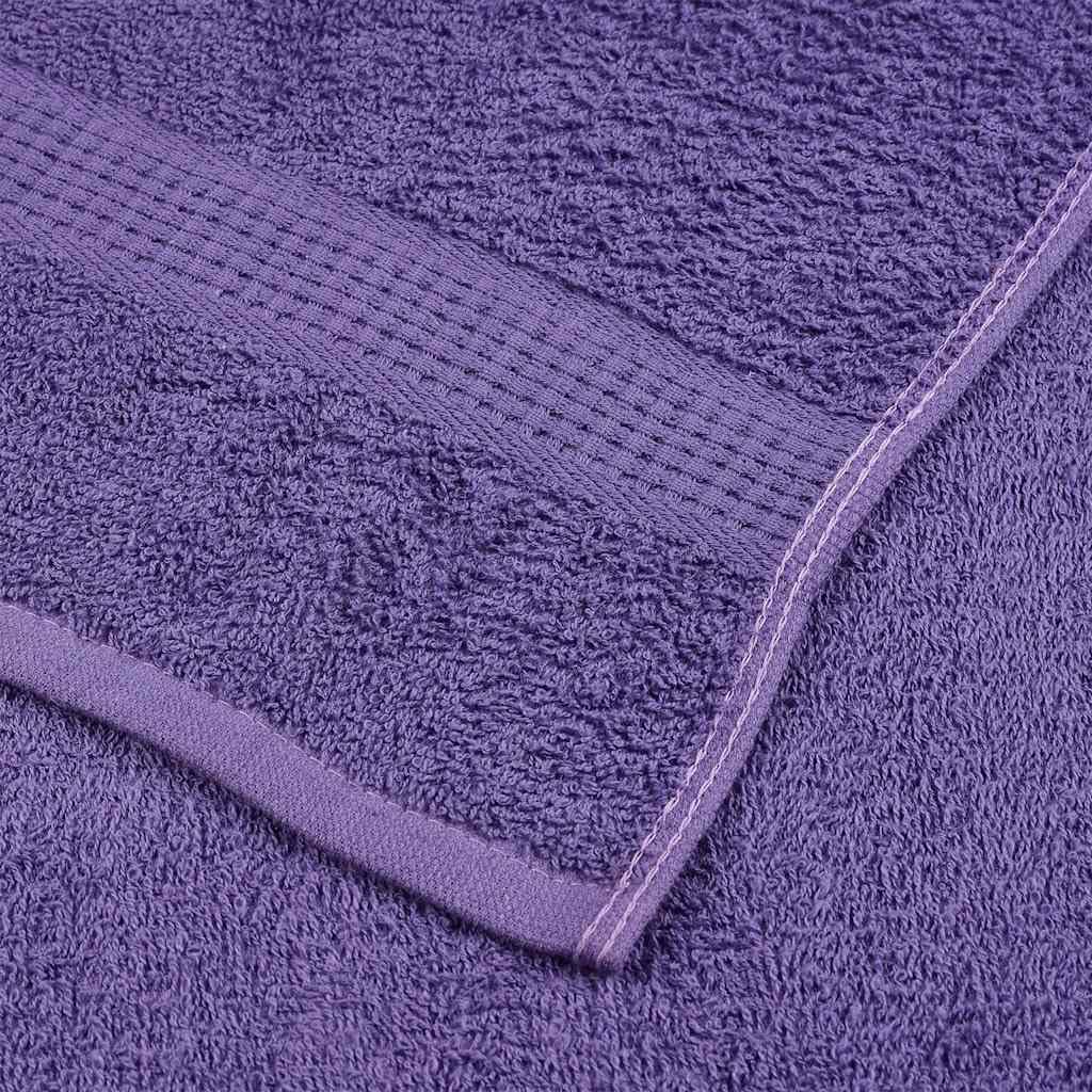vidaXL Toallas de Invitados 10uds 100% algodón púrpura 70x140cm 360gsm, Toalla de baño, Toalla, Juego de Toallas de baño, Toallas de baño