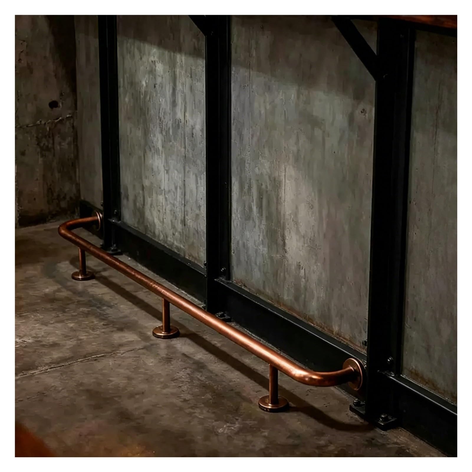 Repose-Pieds de Bar en Laiton Rétro Acier Inoxydable Mur 20cm 1.9M