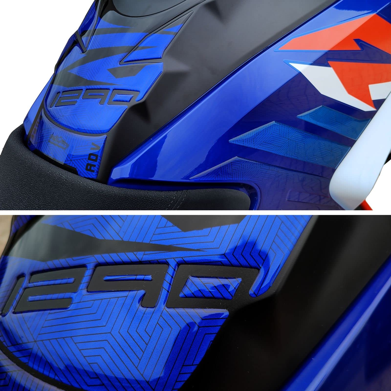 Resin Bike Tankaufkleber Für KTM 1290 Super Adventure R 2021 - 3D Harz-Schutz Gegen Kratzer & Stöße