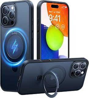 TORRAS Ostand Q1 Guardian Case for iPhone 16 Pro, Magnetic Ring Kickstand Compatible with MagSafe, Military Grade Shockpro... Price In India