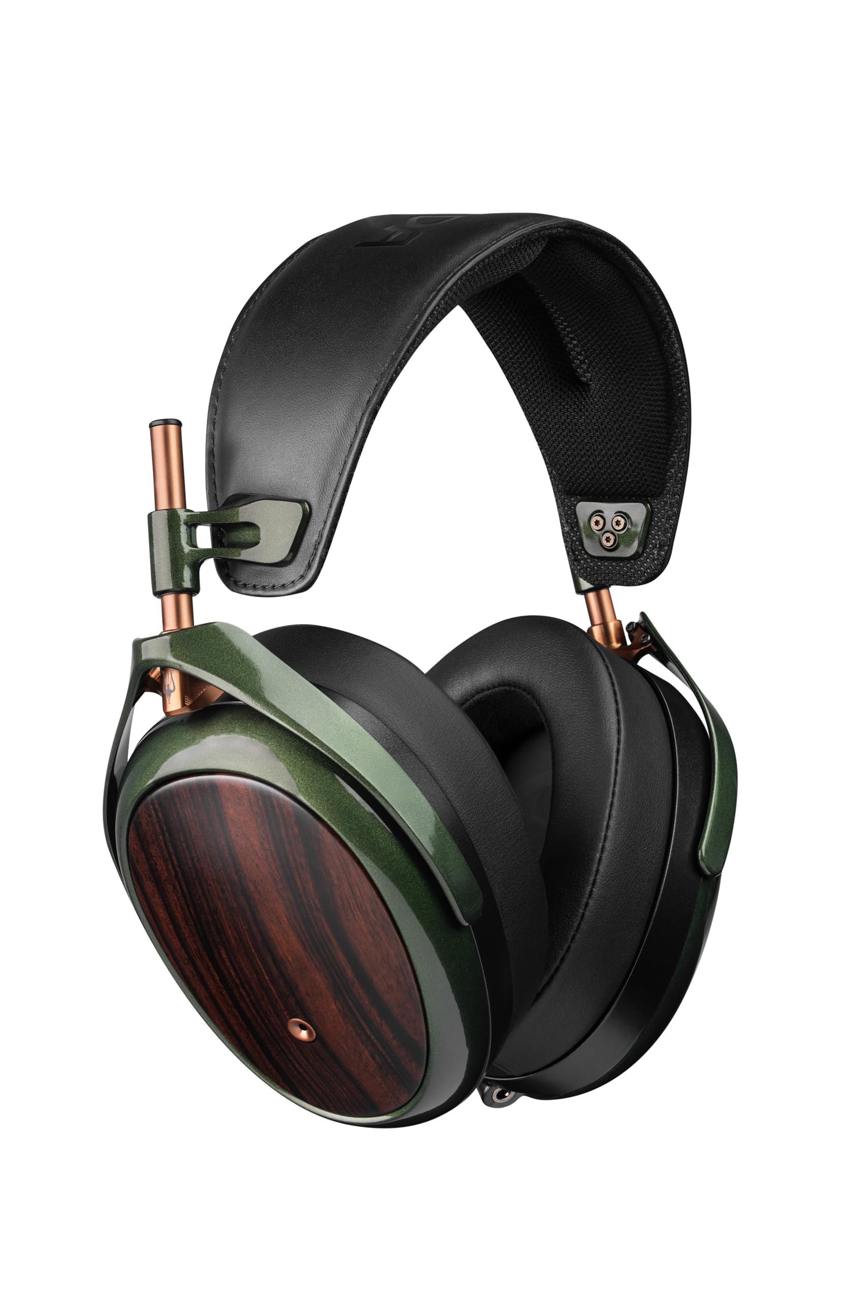 MEZE Audio Strada | Auriculares dinámicos con cable para audiófilos | Auriculares dinámicos de madera de ébano Macassar | Almohadillas magnéticas desmontables | 2 cables OFC trenzados incluidos