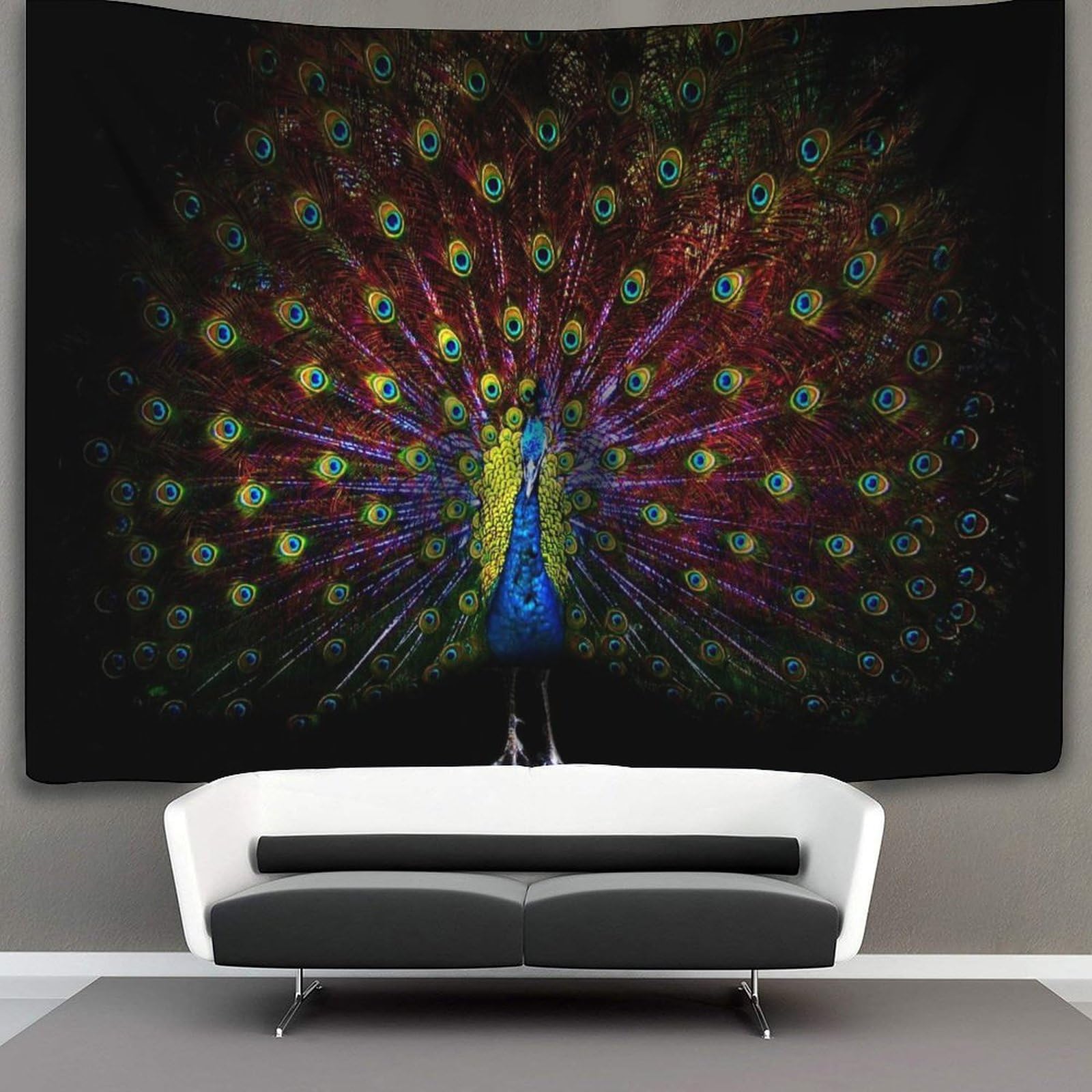 kaiyun Majestic Peacock Tapestry Bedroom Aesthetic Indie Wall Room Decor Birds Animals Wall Hanging,Wall Art 180cmx230cm