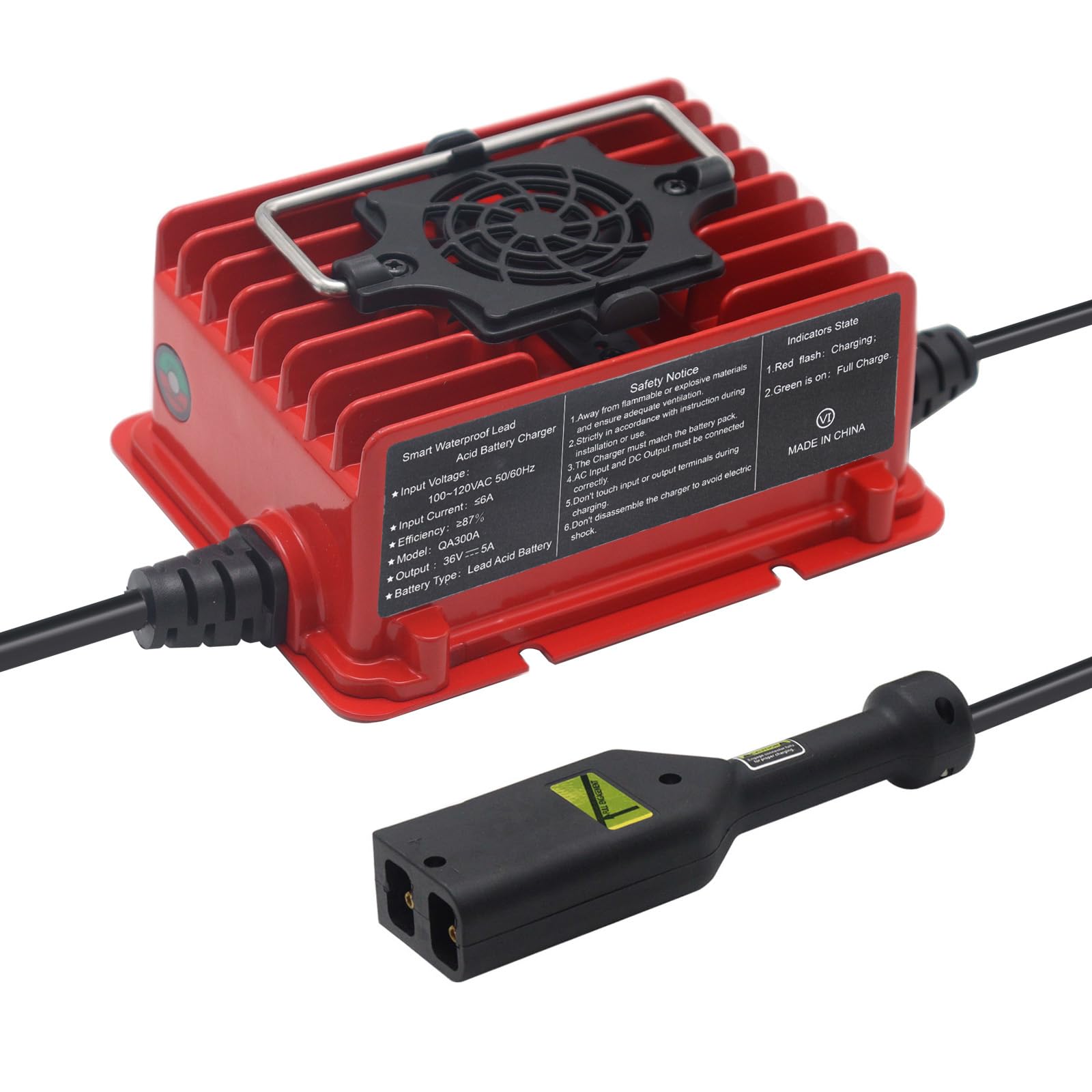 Eseegoo 36 Volts 5 AMP Replacement Battery Charger for 36 Volt EZGO EZ-GO TXT Golf Cart with D-Plug/Powerwise Style Plug Waterproof IP65