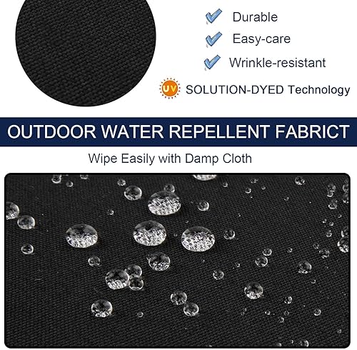 Miniatura 2 de NettyPro - Juego de 4 fundas de cojín para exteriores, resistentes al agua, funda de cojín con cremallera y cinta para sillas de patio, 24 x 24 x 4