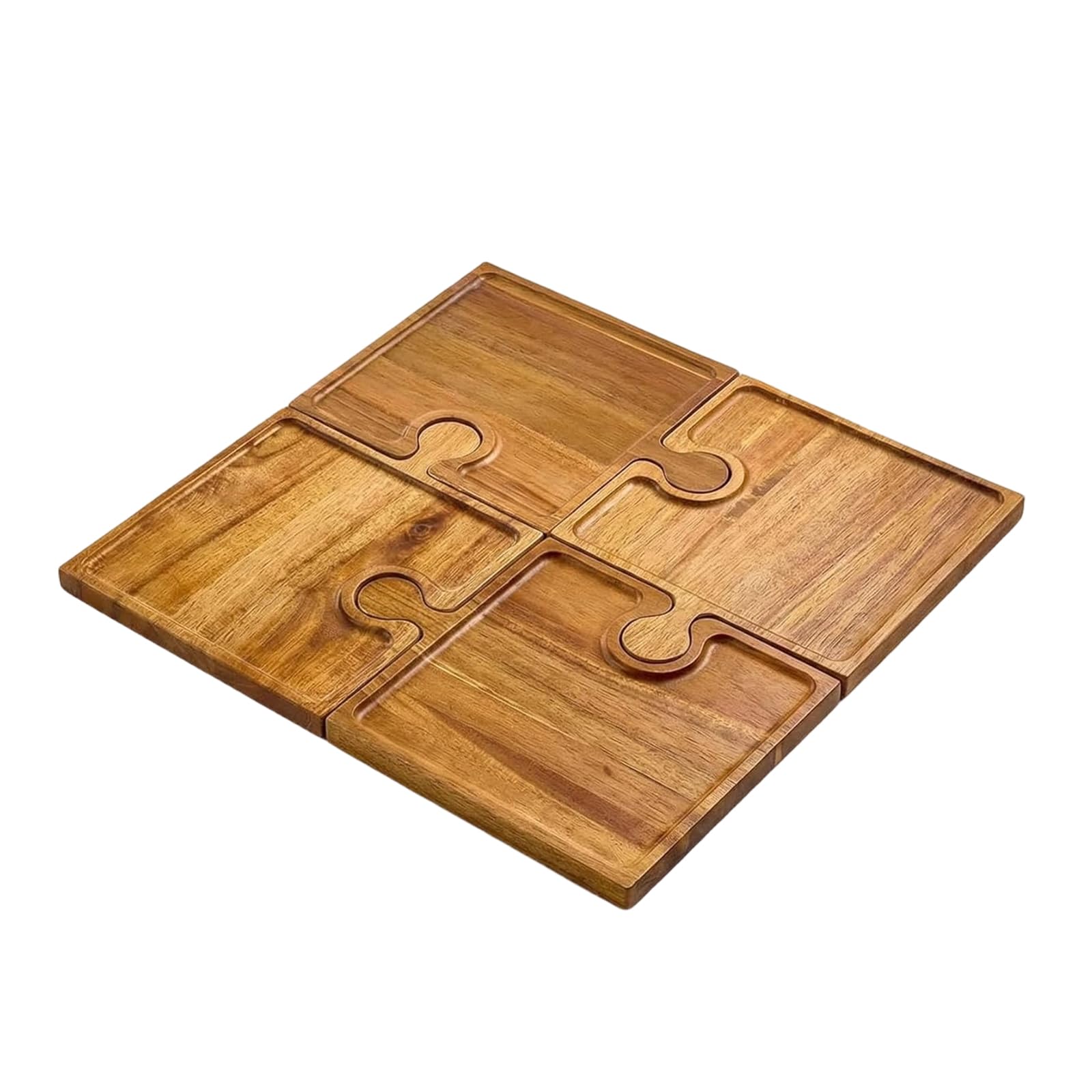 Elegante juego de platos de madera resistentes, perfectos para entretener a invitados, fiestas, eventos y reuniones, platos funcionales y ecológicos