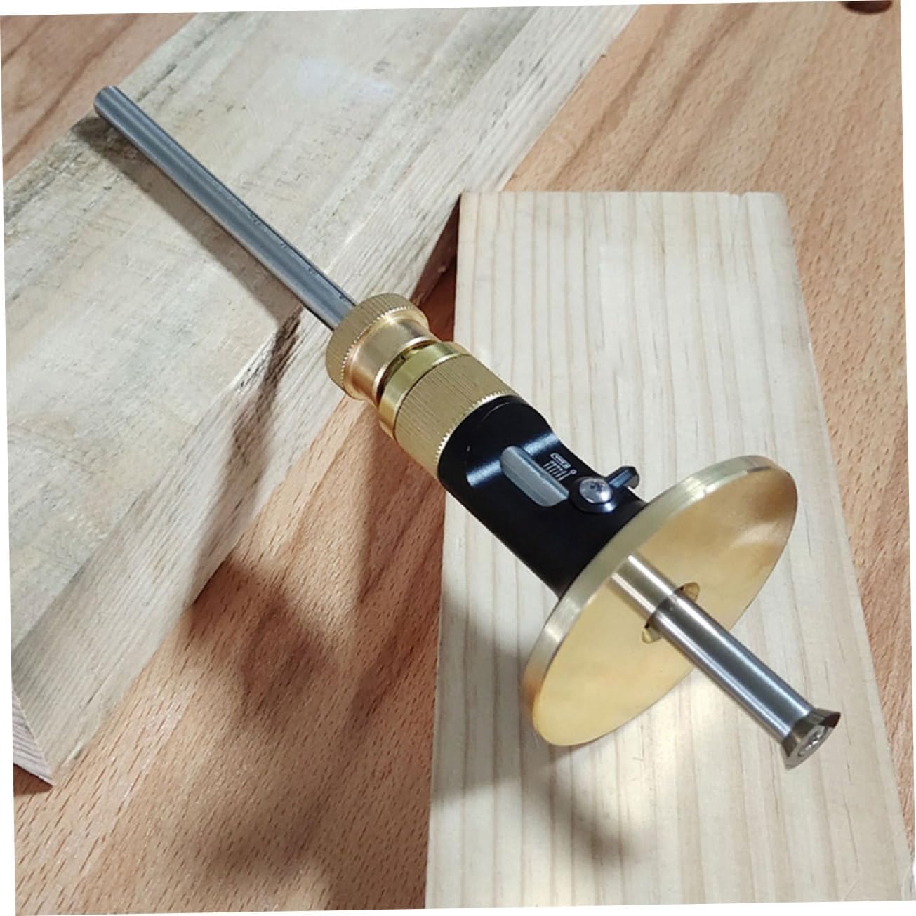 TIDTALEO European Style Woodworking Mortise Gauge with Carbide Blade, Adjustable Parallel Line Drawing Scribe Tool for Carpenter Marking and Precision Woodworking Measurement