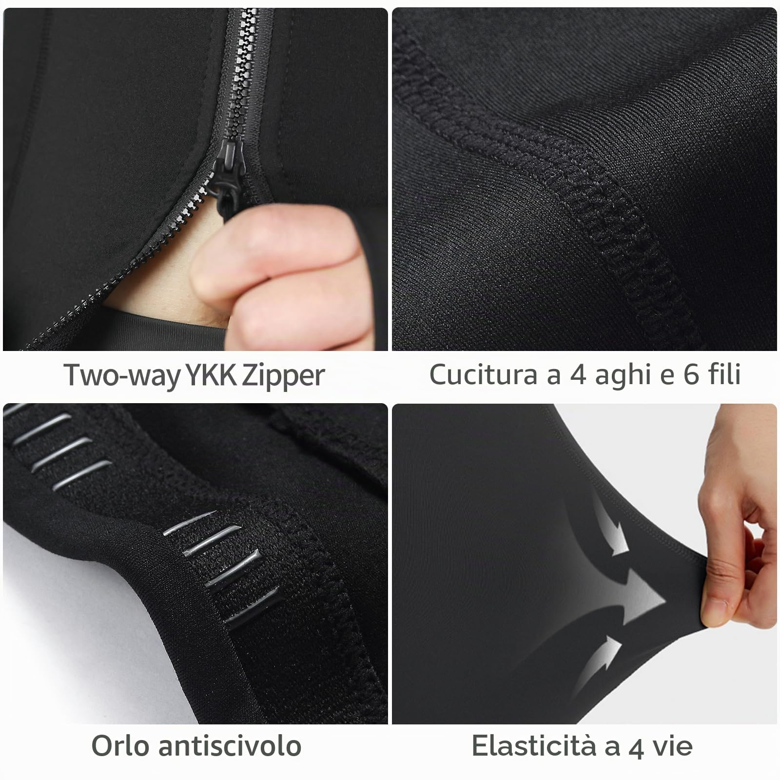 WOSAWE Giacca da moto da donna, vestibilità aderente, con protezioni CE