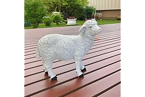 ENCHANTED GARDEN: Lifelike Standing Sheep Resin Decor