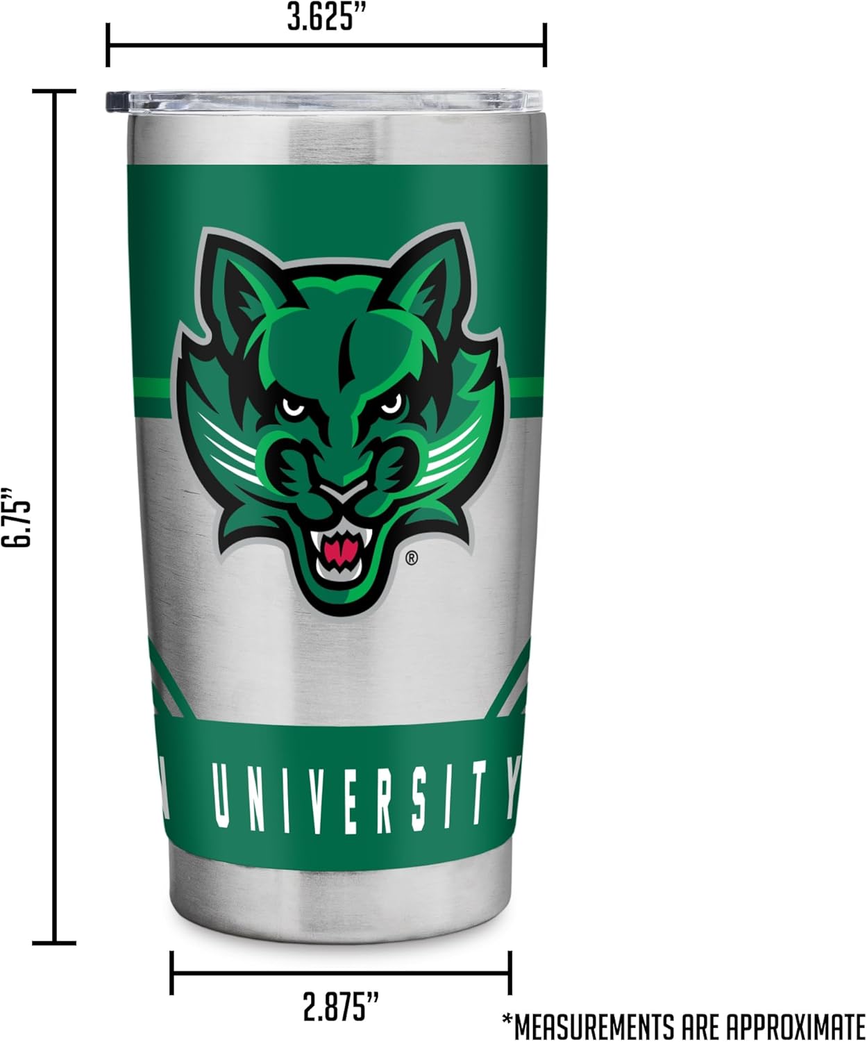 Rico Industries NCAA Binghamton Bearcats Standard 20oz Stainless Steel Tumbler with Lid - Great For Coffee, Tea, Water or Cocktails - Image 6