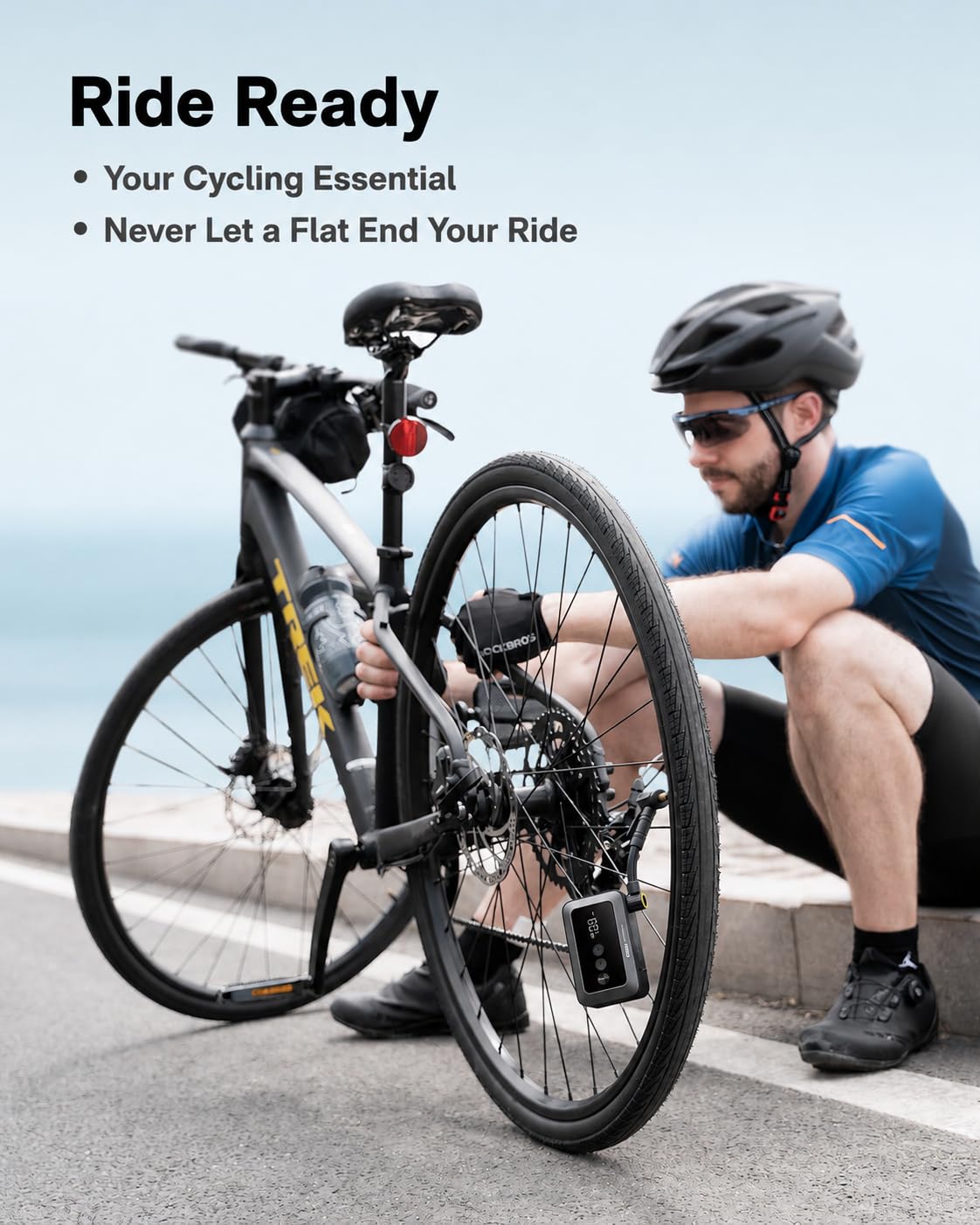 HOTO Electric Bike Tire Pump - Fast Inflation -2