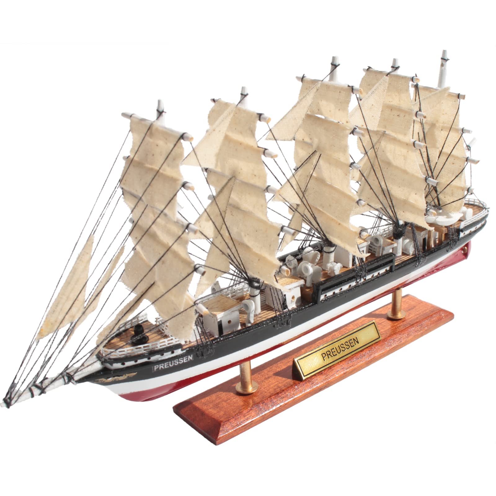 Büttner Sammler Edition Modellschiff Schiffsmodell Modellbau Holzmodell Standmodell klein zur Dekoration kein Bausatz Flying P-Liner PREUSSEN 20cm
