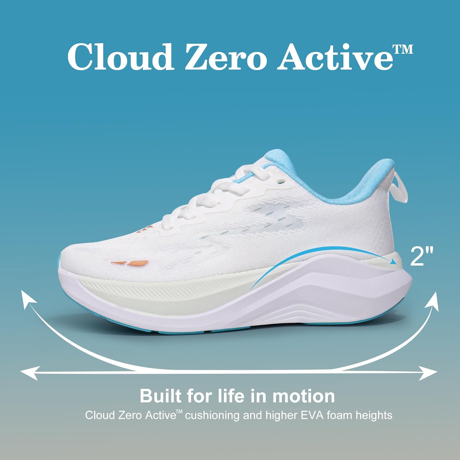 Hawkwell Women's Cloud Zero Active Nursing Shoes Cushion Breathable Tennis Walking Gym Medical Work Sneakers