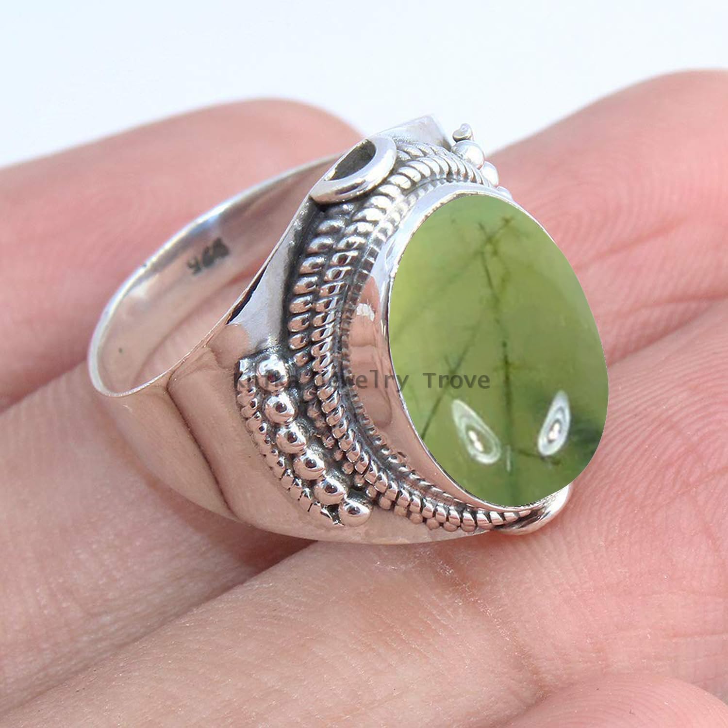 925 Sterling Silver Shiny Bezel Antique Ring for Women Fine Jewelry Anniversary Mother's Day Gift Ring