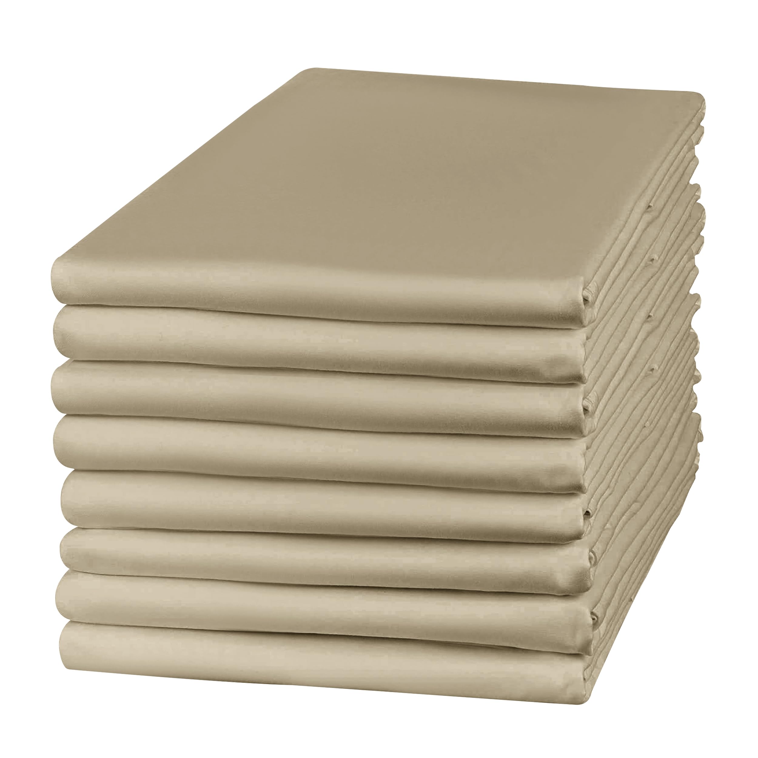 Hafaa 8 Pack 100% Brushed Microfiber Plain Pillowcases, Super Soft and Cozy, Wrinkle, Fade, Stain Resistant with Envelope Closure Bed Pillow Cases, 50x75 cm,