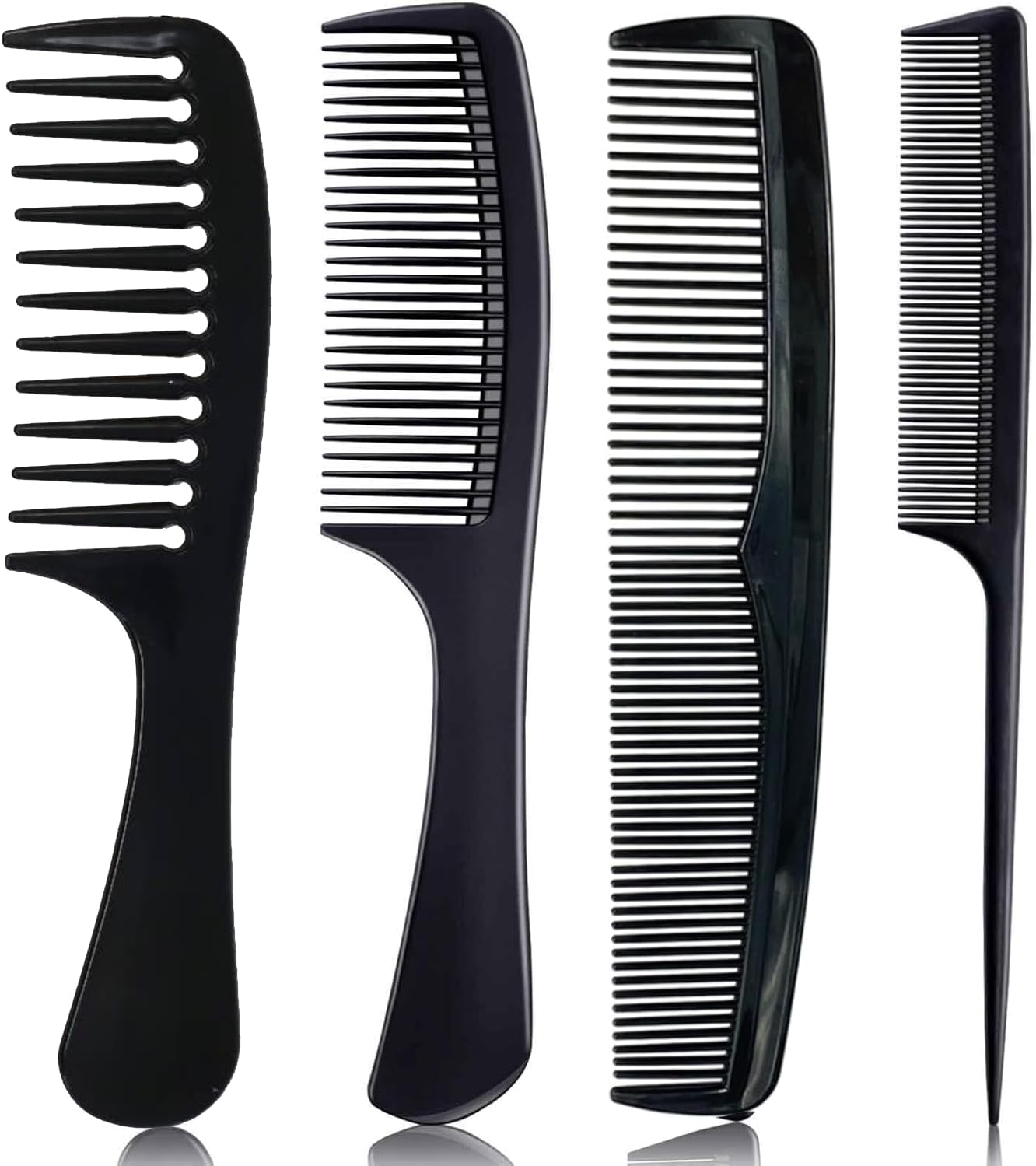 MOMENT 4 Pcs Hair Combs Set, Fine Pro Tail Combs, Salon Hair Styling Tools Hair Stylist Accessories Daily Use Strong Durable Anti Static for Men Woman