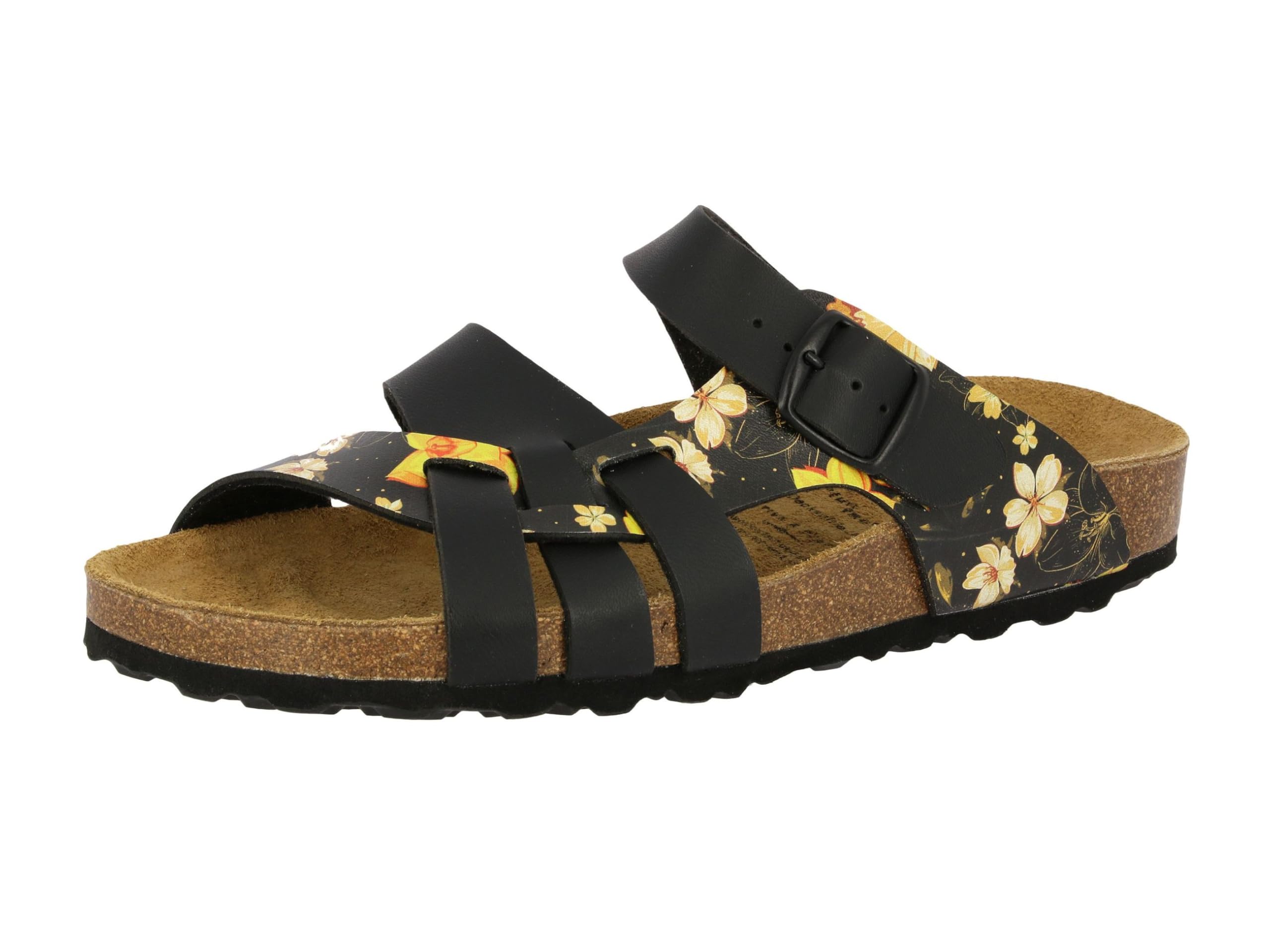 Lico Women's Bioline Flora Mules, Black Yellow, 3.5 UK