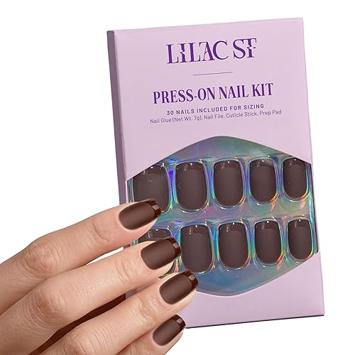 Lilac St - Press on Nails, Semi-Sweet (30 Nails, 15