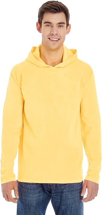 BC ADULT LS HOODED TEE, BUTTER, S at 