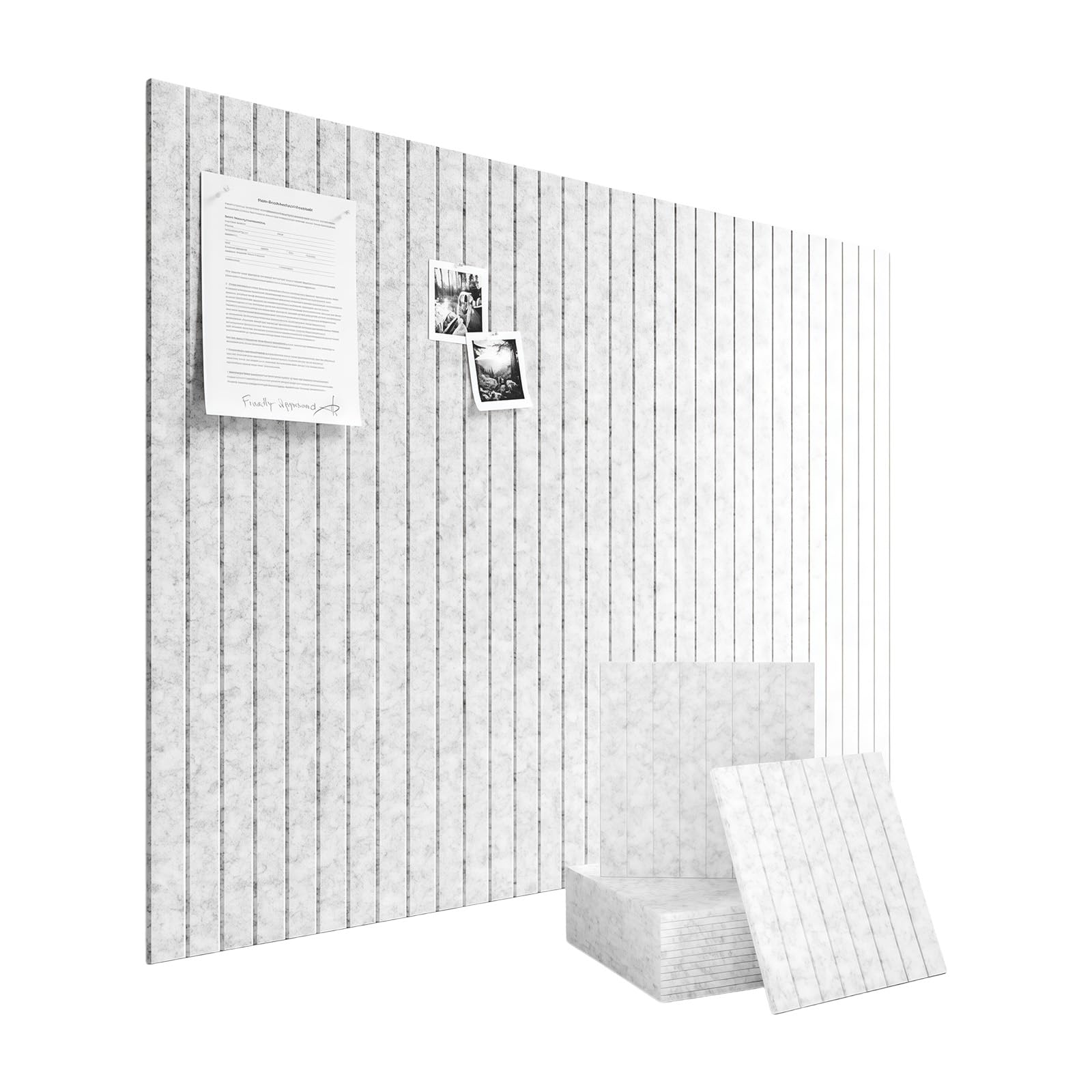 HGENAHGTF Felt Bulletin Board Cork Board Alternative Push Pin Boards Cork Boards Felt Wall Tiles with Slats Wall Paneling Offices Alternative