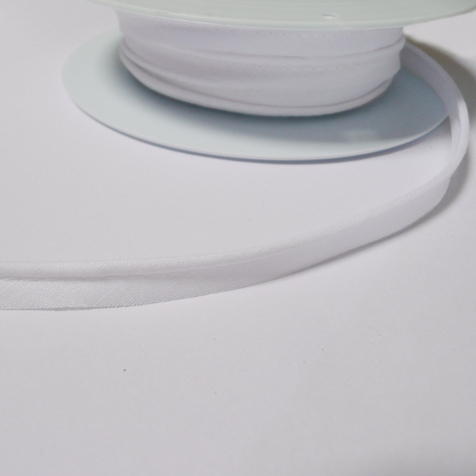 On Trend Fabrics White Flanged 2Mm Insert Piping Cord Poly Cotton Bias Cut - Sold By The Metre - Many Colours (White)