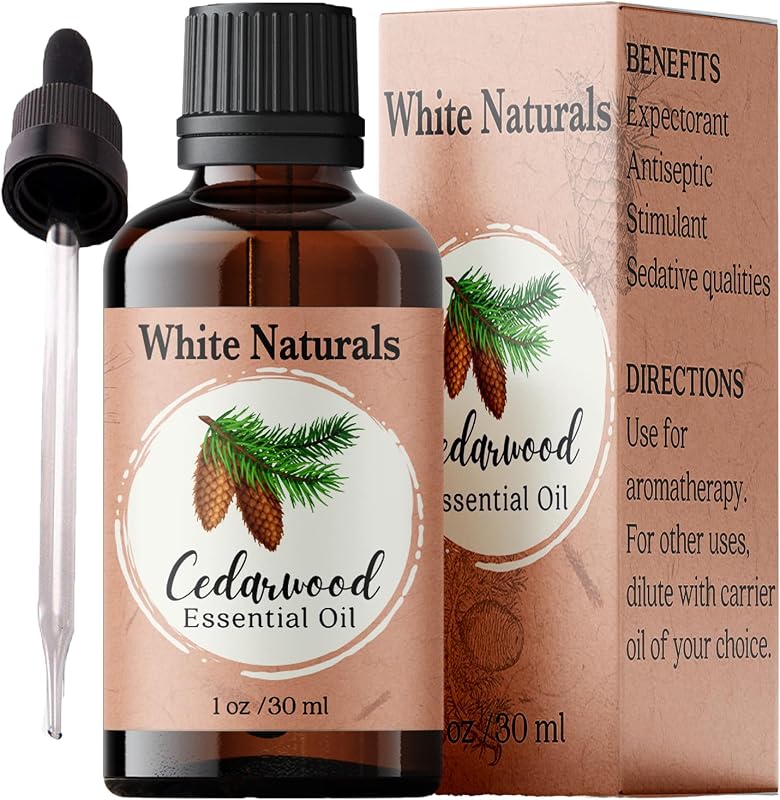 Óleo essencial de cedro White Naturals, puro e não diluído, 30 mL