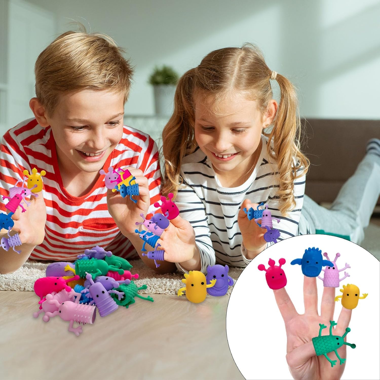 Marionnettes à Doigts Monstres Effrayants SURENHAP - Jeu De 6 Pour