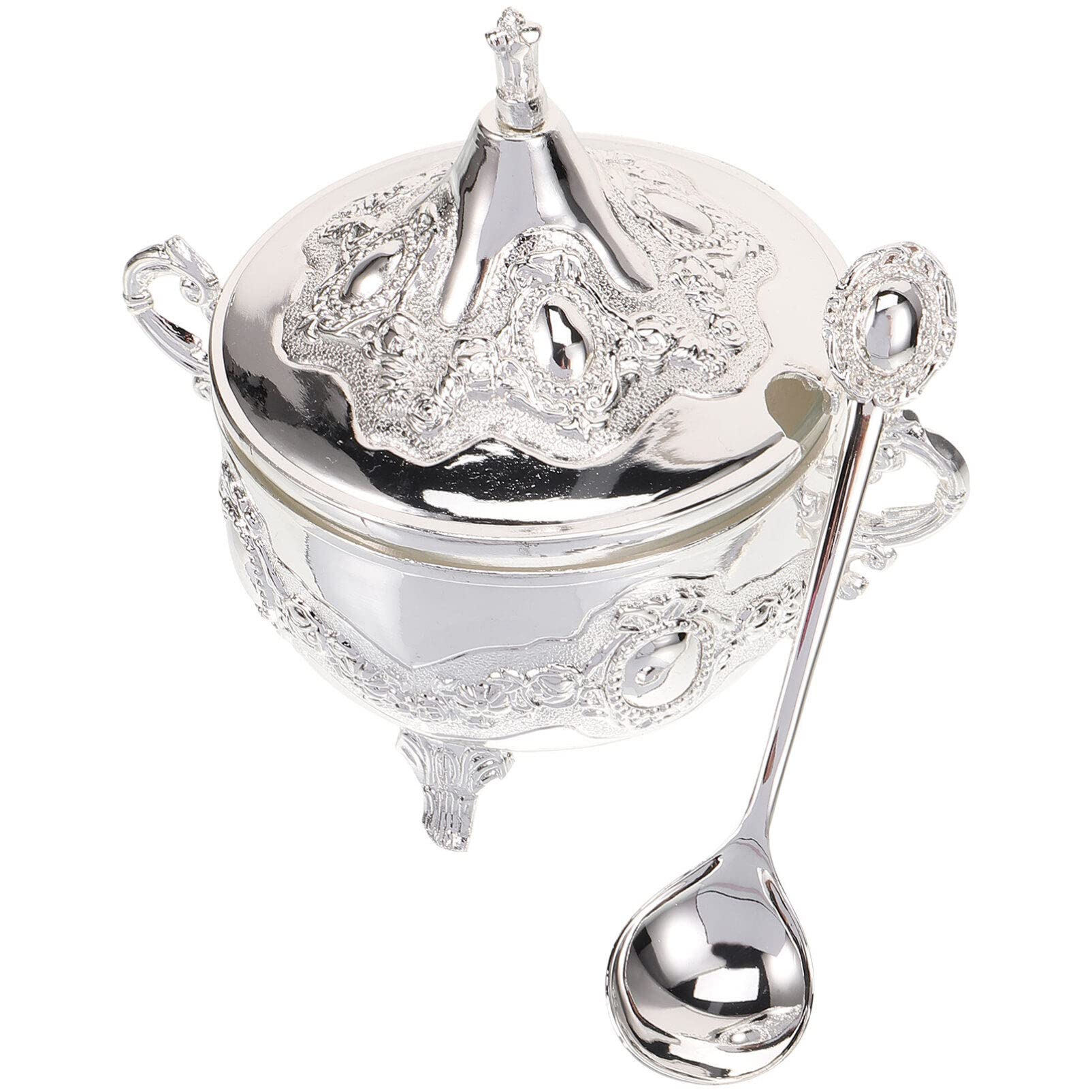 Europäische Se Jar mit Deckel und Löffel, Detive und praktischer Konter für Küche und Esszimmer, ideal für Salz, Pfeffer und andere Ses