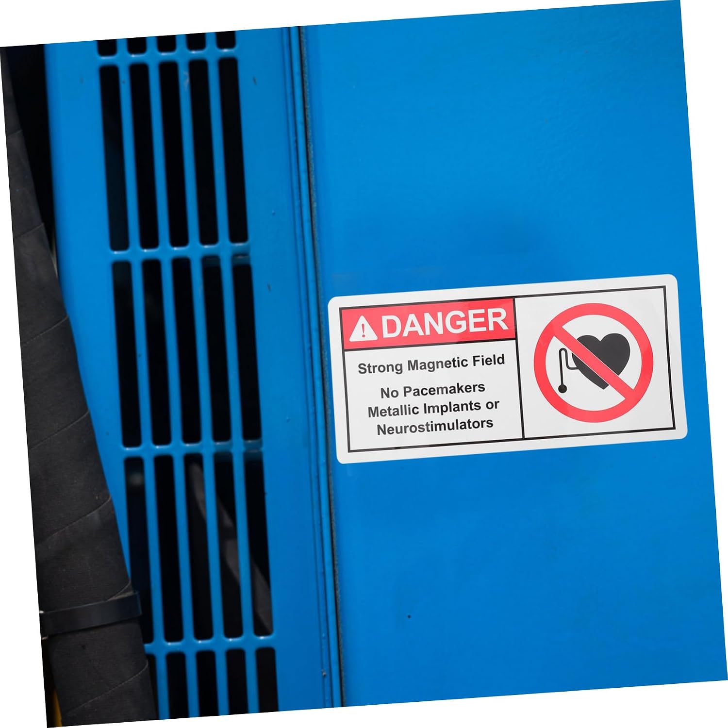 PRETYZOOM Magnetic Field Sticker Caution No Sign Self-adhesive Safety Decal for Hospitals