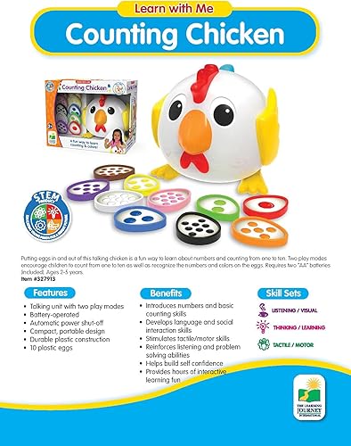 Miniatura 2 de The Learning Journey Aprende conmigo - Contar pollo - Conteo, números y colores STEM enseñanza juguetes y regalos para niños y niñas a partir de 2