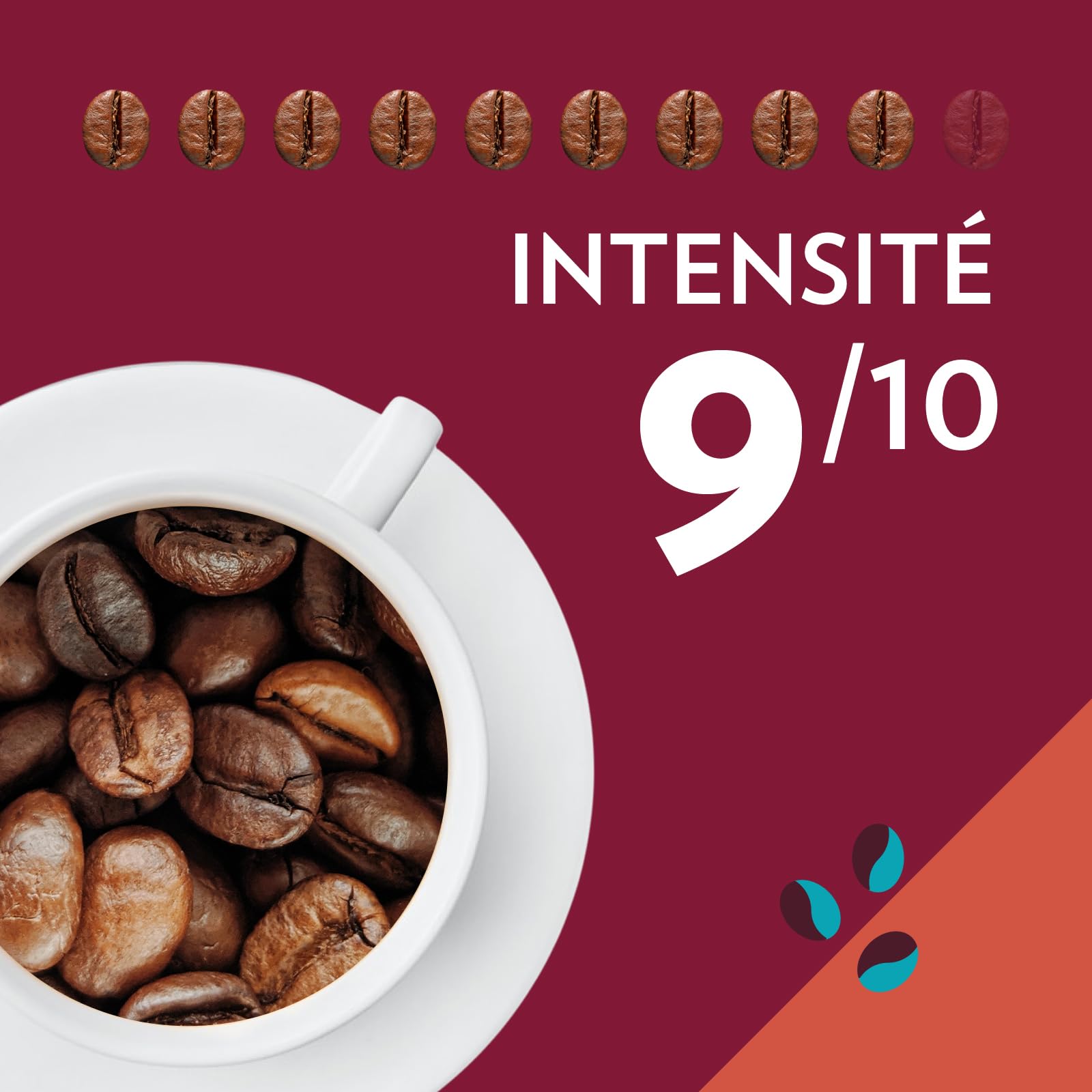 Lavazza, Tales of Napoli, Café en Grains, 450 g, pour les Machines à Café Automatiques, Notes de Cacao et de Caramel, Arabica et Robusta, Intensité 9/10, Torréfaction Foncée