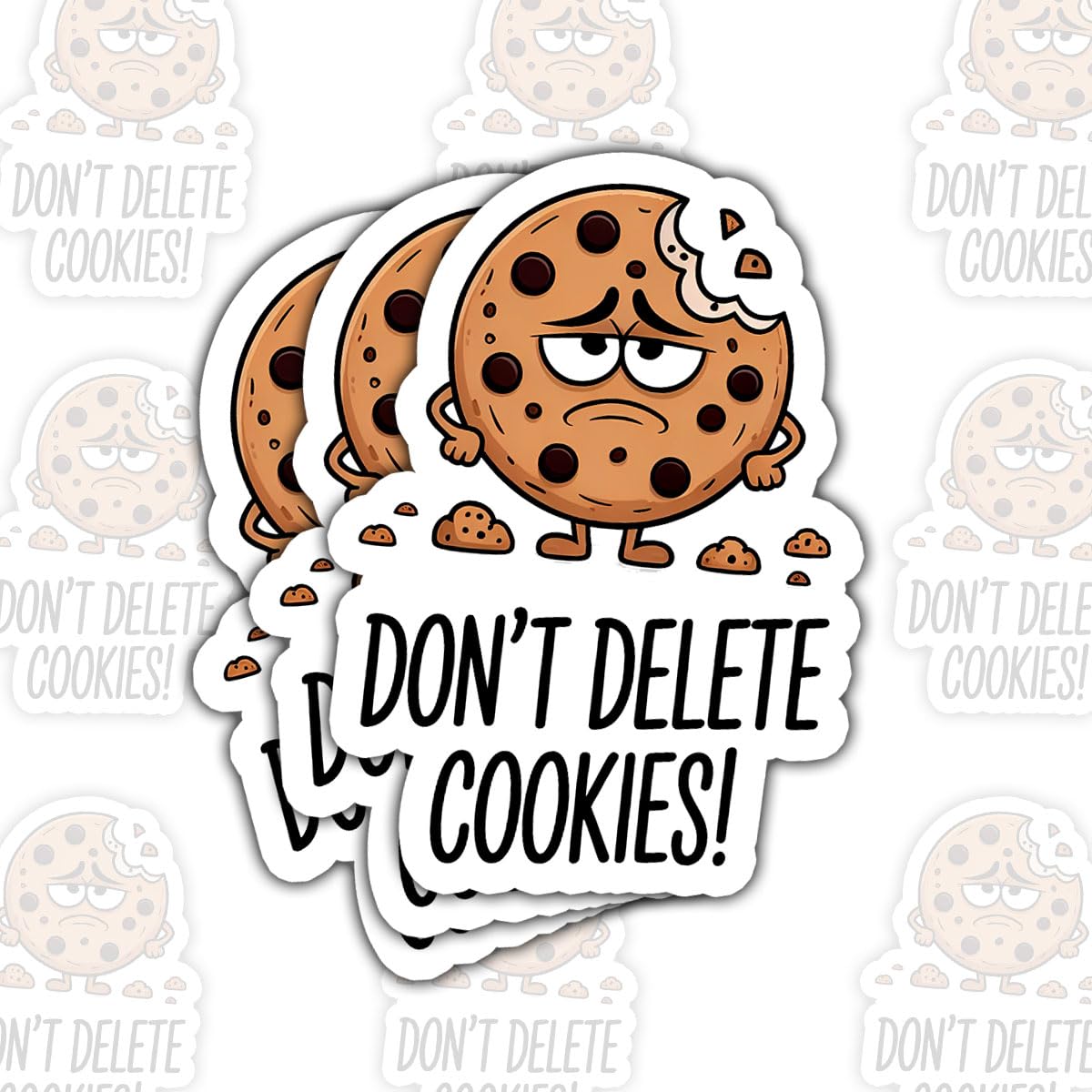 Photo 1 of (3psc) Dont Delete Cookies Sticker, Meme Funny Cookies Sticker, Funny Quotes Remind Work Office Stickers for Coworkers, Employees, for Laptop Water Bottle Car Phone Helmet Window Kindle Notebook 3"